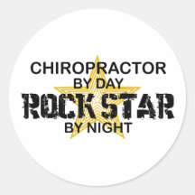 Chiropractor Rock Star by Night Sticker