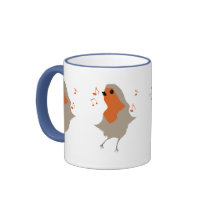Chirpy Robin Redbreast Bird Gift Mug