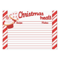 Chirtmas Cupcake mini recipe cards Business Cards
