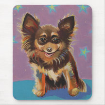 Chiwawa - peinture originale mignonne colorée d'am tapis de souris