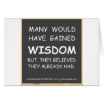 Chkbd-ManyWisdom Card
