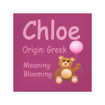 Chloe / Nursery Decor Stretched Canvas Print