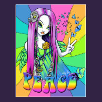 Chloe Peace Hippie Rainbow Fairy Postcard postcards