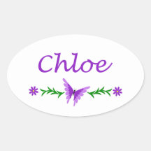 Chloe (Purple Butterfly) Stickers