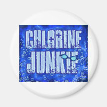 chlorine junkies fridge magnet
