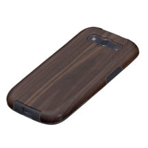 Chocholate Mahogany Dark Wood Grain Texture Galaxy S3 Case