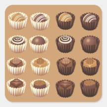 Choclate Candy Square Sticker