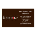 Chocoholic, Chocolate Lover with Red Heart Business Card