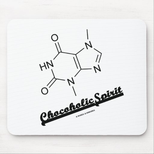 Chocoholic Spirit (Theobromine Molecule) Mousepads