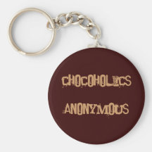 chocoholics anonymous keychain