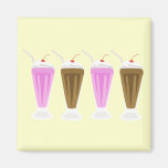 Chocolat + Aimant de milkshake de paille