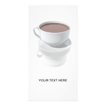 Chocolat cup modèle pour photocarte