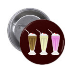 Chocolat, vanille, milkshakes de fraise pin's