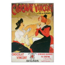 Chocolat Vincent Vintage Food Ad Art Card