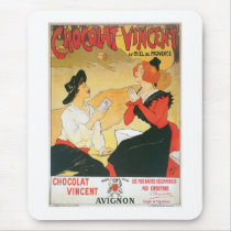 Chocolat Vincent Vintage Food Ad Art Mouse Pad