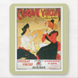 Chocolat Vincent Vintage Food Ad Art Mouse Pad