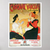Chocolat Vincent Vintage Food Ad Art Posters