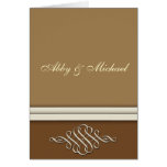 chocolate and dark brown wedding design card