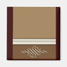 chocolate and dark brown wedding design magnet