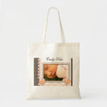Chocolate and pink polka dot baby theme bag