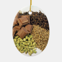 Chocolate and spice christmas tree ornaments