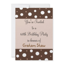 Chocolate and Vanilla 60th Birthday Invitations