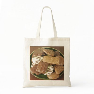 Chocolate biscuits canvas bag by photoslot