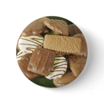 Chocolate biscuits pinback buttons