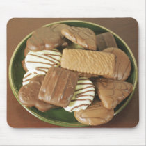 Chocolate biscuits mousemats