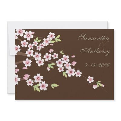 Chocolate Brown and Cherry Blossom Wedding by cutencomfy
