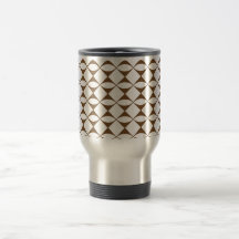 Chocolate Brown and White Pattern Pt 11A Coffee Mugs
