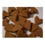 Chocolate Brown love hearts Postcard