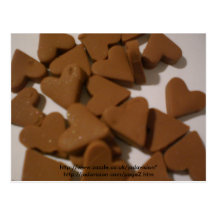 Chocolate Brown love hearts Postcard