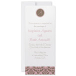 Chocolate Brown/Pink Wedding Invitation