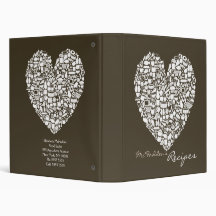 Chocolate Brown Recipe Portfolio Name Binder