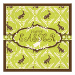 Chocolate Bunnies Invitation Square