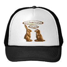 Chocolate bunnies mesh hat