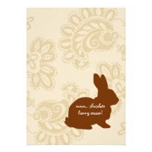 Chocolate Bunny Invitations
