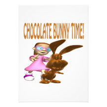 Chocolate Bunny Time Announcement
