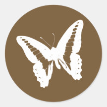 Chocolate Butterfly Envelope Sticker Seal