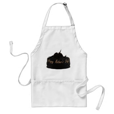 Chocolate Cake and Chocolate Roses Mother's Day Aprons by TastefulDesigns