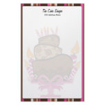 Chocolate Cake & Candles Stationary Stationery