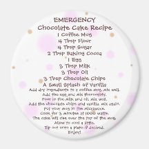 Chocolate Cake in a Mug Recipe 2 Magnets