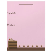 Chocolate Cake Recipe Page Letterhead