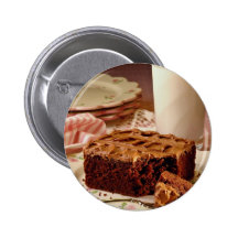 Chocolate cake square button