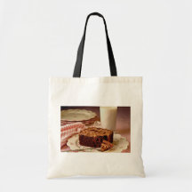 Chocolate cake square canvas bags
