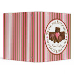 Chocolate Candy Baking  Stripe Recipe Binder