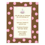 Chocolate Cherry Cake Invitations