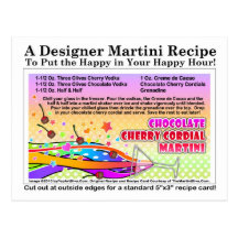 Chocolate Cherry Cordial Martini Recipe Postcard
