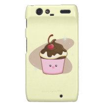 Chocolate Cherry Cupcake Motorola Droid RAZR Cases